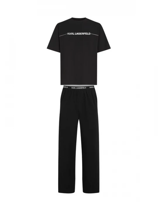 Foto van product Karl Lagerfeld Pyjama lang zwart / wit