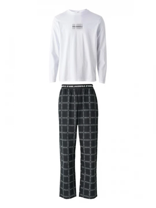 Foto van product Karl Lagerfeld Pyjama lang zwart / wit