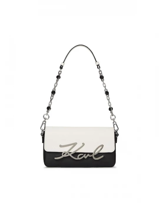 Foto van product Karl Lagerfeld Schoudertas 'K / Signature' zwart / wit