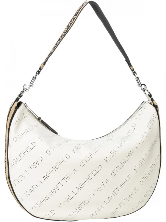 Foto van product Karl Lagerfeld Schoudertas 'Moon' taupe / zwart / offwhite