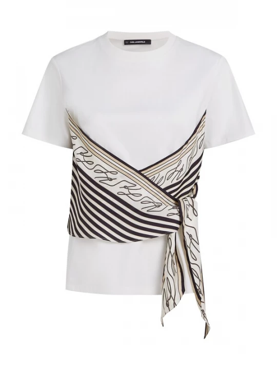 Foto van product Karl Lagerfeld Shirt beige / lichtbeige / zwart / wit