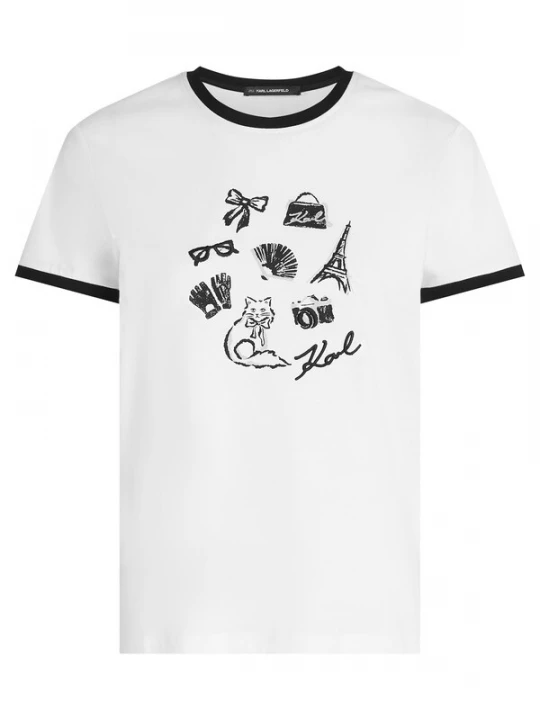 Foto van product Karl Lagerfeld Shirt 'Charms' zwart / wit