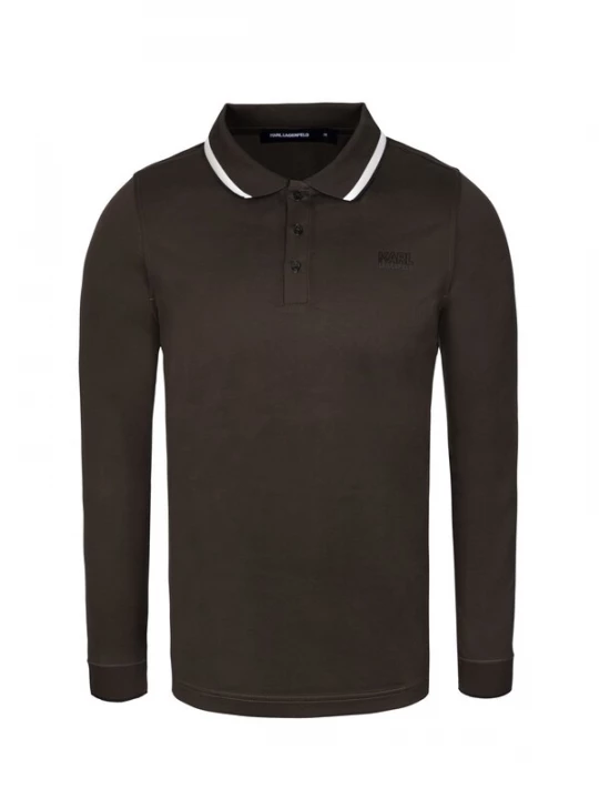 Foto van product Karl Lagerfeld Shirt donkerbruin / wit