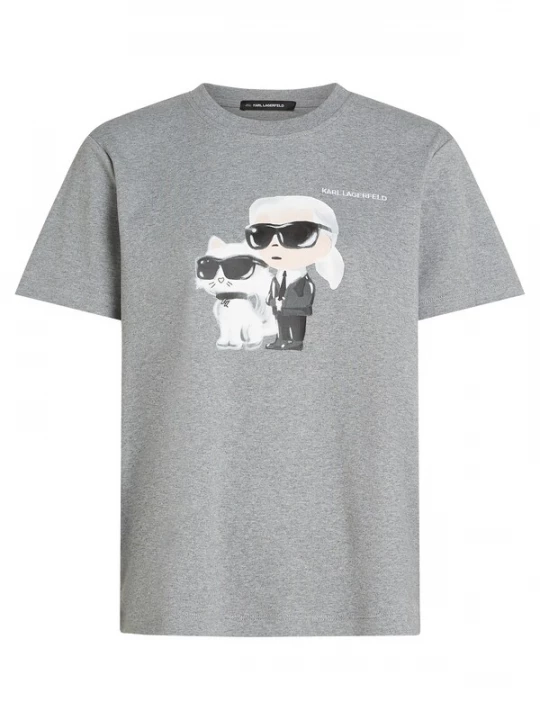 Foto van product Karl Lagerfeld Shirt grijs gemêleerd / zwart / natuurwit