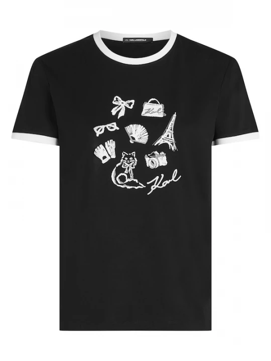 Foto van product Karl Lagerfeld Shirt grijs / zwart / wit