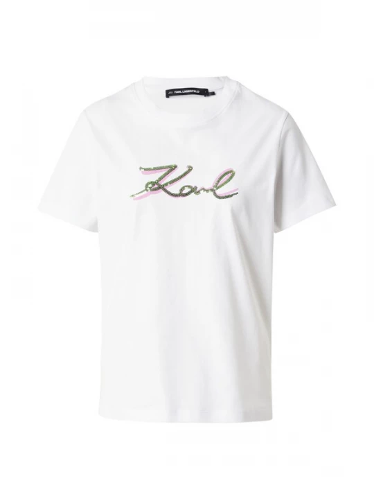 Foto van product Karl Lagerfeld Shirt groen / lichtroze / wit