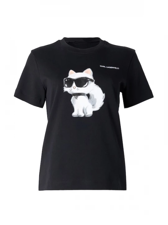 Foto van product Karl Lagerfeld Shirt 'IKON AQUARELLE C' poederroze / zwart / wit