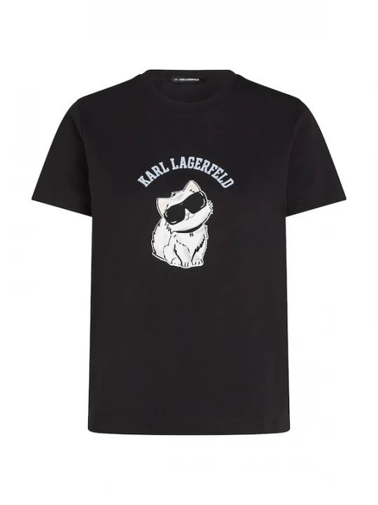 Foto van product Karl Lagerfeld Shirt 'Ikon Choupette' zwart / wit