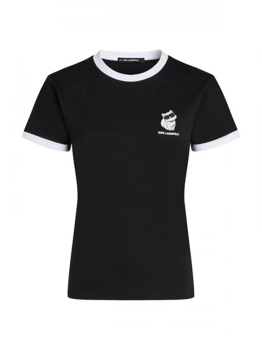 Foto van product Karl Lagerfeld Shirt 'Ikon Choupette' zwart / wit