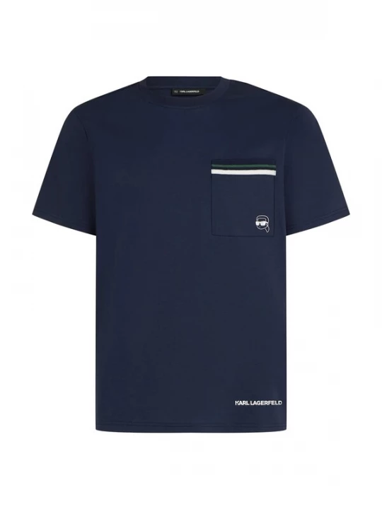 Foto van product Karl Lagerfeld Shirt 'Ikon' donkerblauw / groen / wit