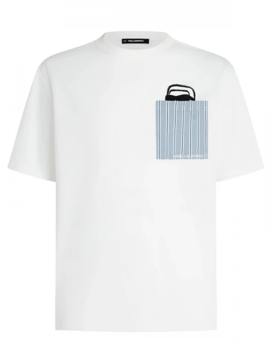 Foto van product Karl Lagerfeld Shirt 'Ikon' lichtblauw / zwart / wit