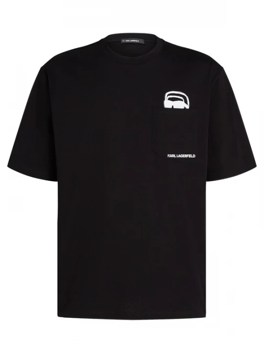 Foto van product Karl Lagerfeld Shirt 'Ikon Peek-A-Boo' zwart