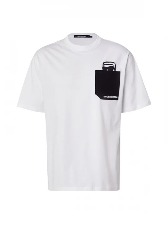 Foto van product Karl Lagerfeld Shirt 'Ikon Peek-A-Boo' zwart / wit