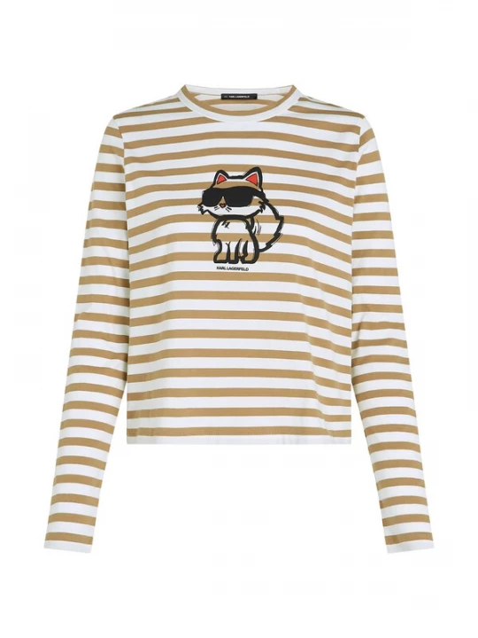 Foto van product Karl Lagerfeld Shirt 'IKON' sand / rood / zwart / wit