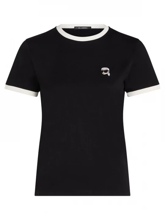 Foto van product Karl Lagerfeld Shirt 'Ikon' zwart / natuurwit