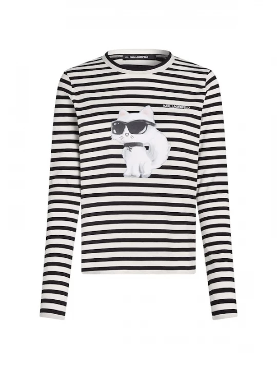 Foto van product Karl Lagerfeld Shirt 'Ikon' zwart / wit