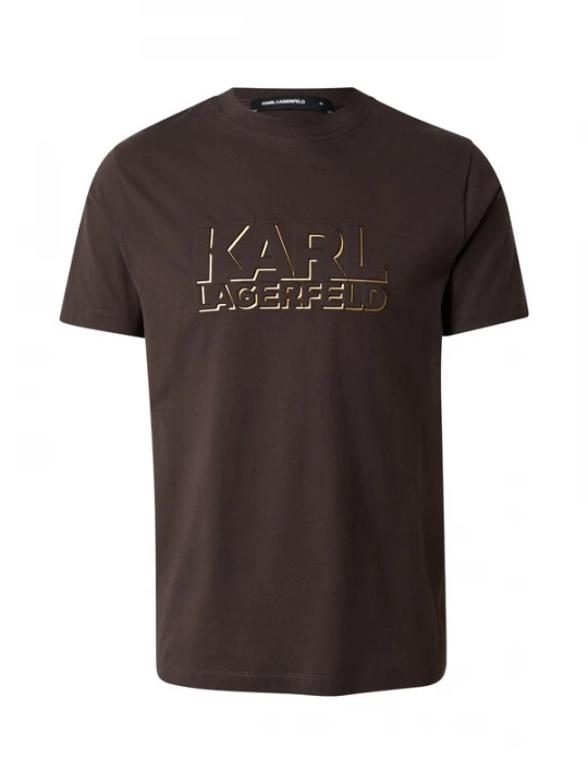Foto van product Karl Lagerfeld Shirt ivoor / donkerbruin