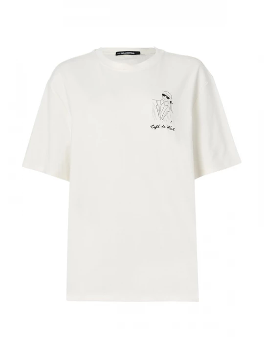 Foto van product Karl Lagerfeld Shirt 'Karl Lagerfeld x Jorge Parra' crème / zwart