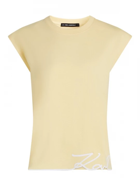 Foto van product Karl Lagerfeld Shirt 'Signature' citroengeel / wit