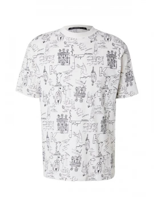 Foto van product Karl Lagerfeld Shirt zwart / offwhite