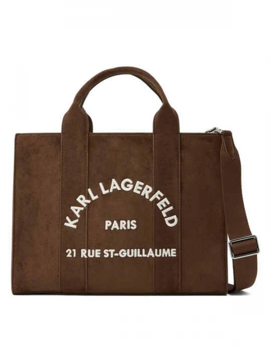 Foto van product Karl Lagerfeld Shopper donkerbruin / wit