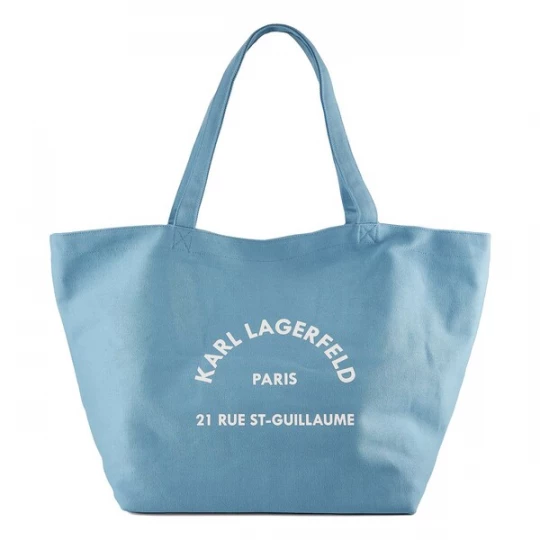 Foto van product Karl Lagerfeld Shopper 'Rue St-Guillaume' lichtblauw / wit