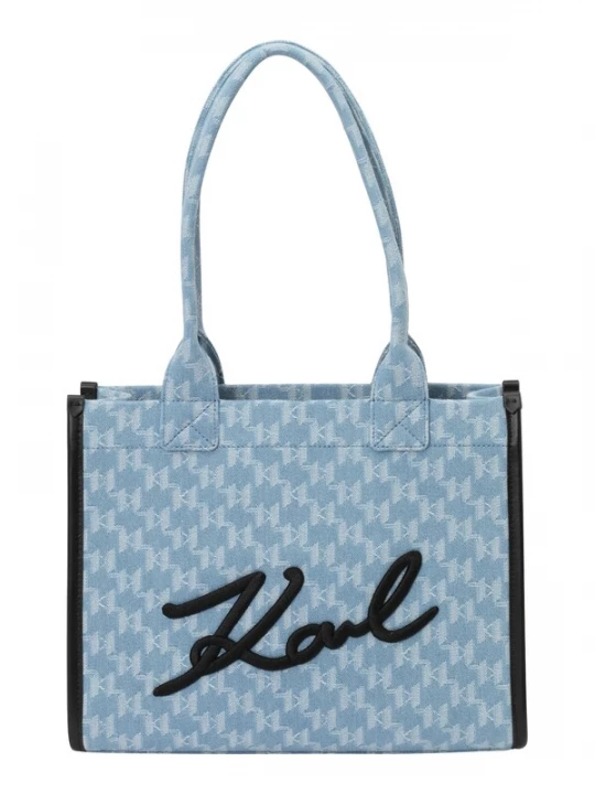 Foto van product Karl Lagerfeld Shopper 'Skuare' blauw denim / zwart / wit