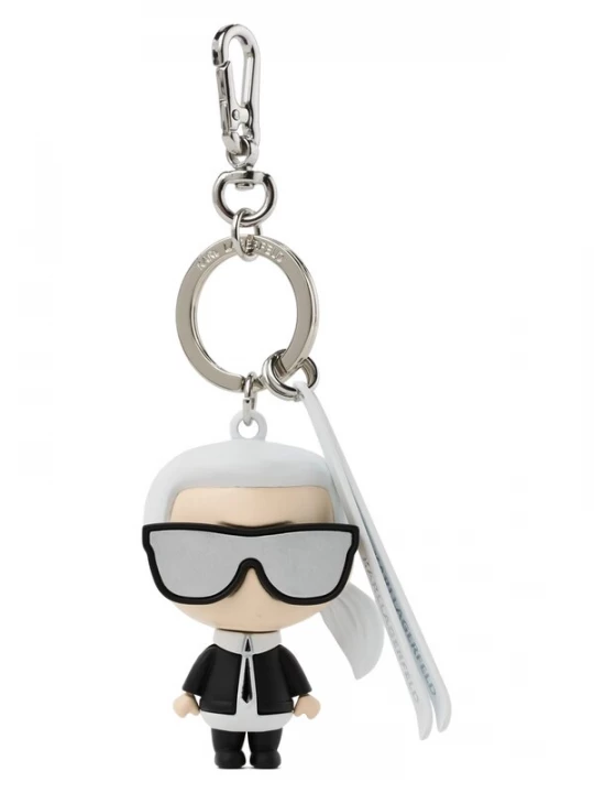 Foto van product Karl Lagerfeld Sleutelhanger 'Ikon Ski' zwart / zilver / wit