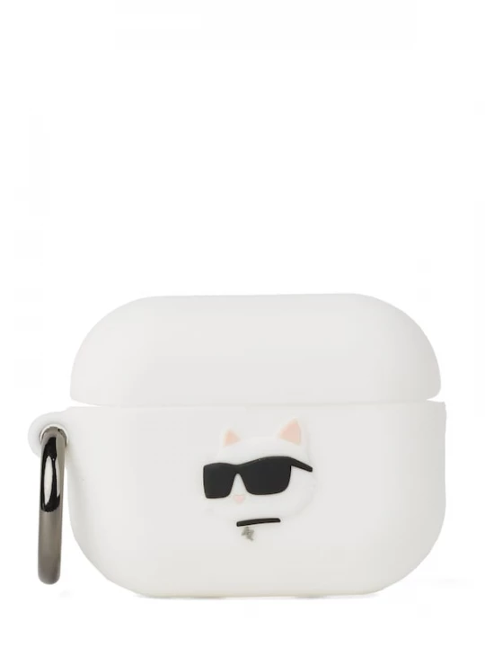 Foto van product Karl Lagerfeld Smartphonehoesje 'Silicone Choupette AirPods 3' zwart / wit