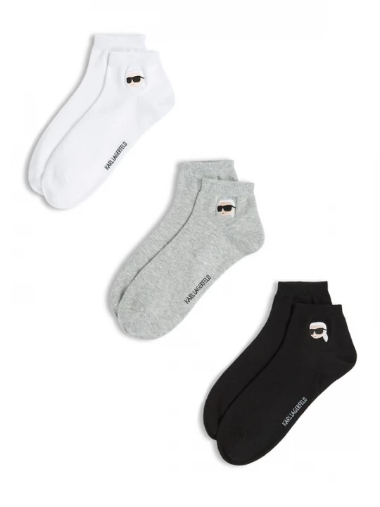Foto van product Karl Lagerfeld Sokken 'Ikon' beige / grijs / zwart / wit