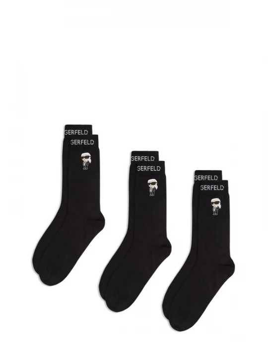 Foto van product Karl Lagerfeld Sokken 'Ikon' lichtbeige / zwart / wit