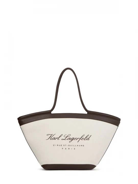 Foto van product Karl Lagerfeld Strandtas lichtbeige / chocoladebruin