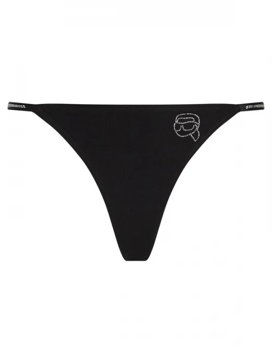 Foto van product Karl Lagerfeld String 'Ikon' zwart / transparant