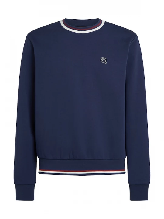 Foto van product Karl Lagerfeld Sweatshirt donkerblauw / bourgogne / wit