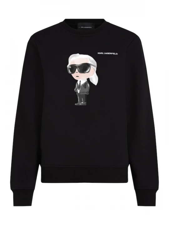 Foto van product Karl Lagerfeld Sweatshirt 'Ikon' beige / donkergrijs / zwart / wit