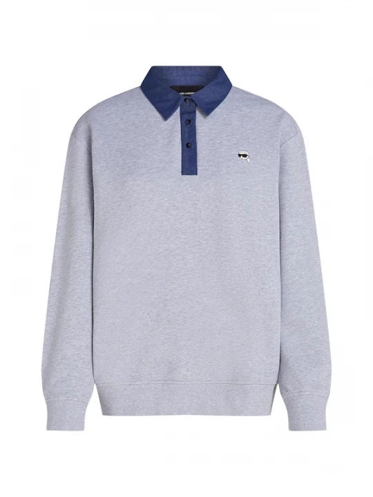 Foto van product Karl Lagerfeld Sweatshirt 'Ikon' blauw denim / grijs gemêleerd
