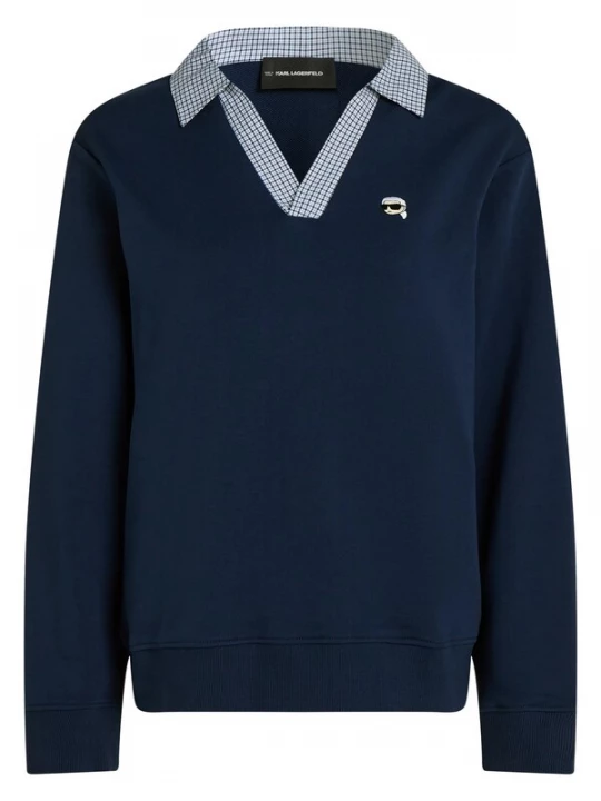 Foto van product Karl Lagerfeld Sweatshirt 'Ikon' donkerblauw / wit