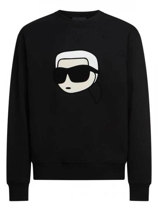Foto van product Karl Lagerfeld Sweatshirt 'Ikon Karl' lichtbeige / zwart / wit