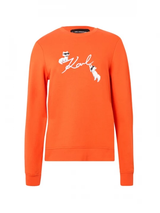 Foto van product Karl Lagerfeld Sweatshirt 'IKON' oranje / zwart / wit