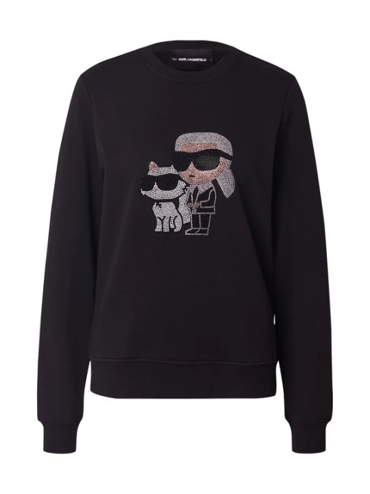 Foto van product Karl Lagerfeld Sweatshirt 'Ikon' oudroze / zwart / zilver