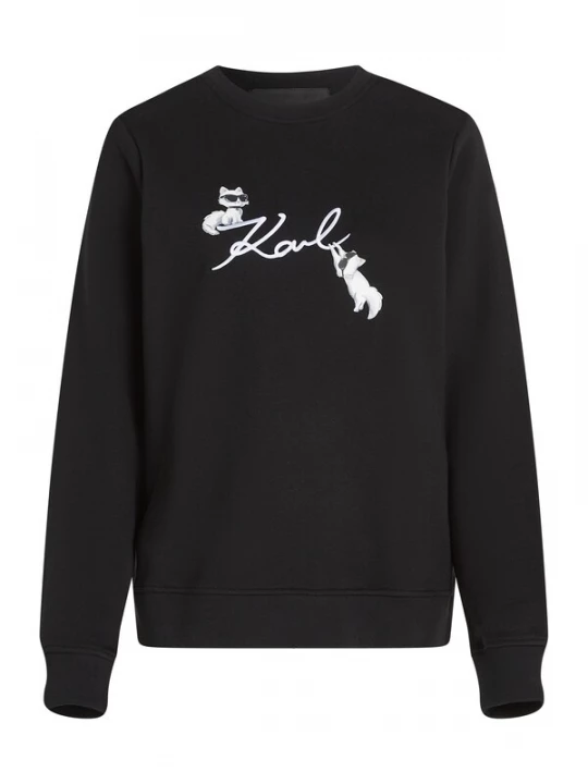 Foto van product Karl Lagerfeld Sweatshirt 'IKON' rosa / zwart / wit