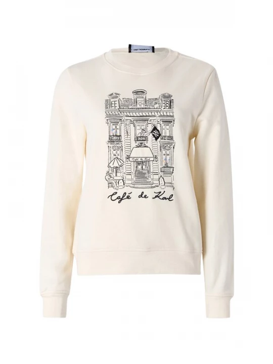 Foto van product Karl Lagerfeld Sweatshirt 'Karl Lagerfeld x Jorge Parra' crème / zwart