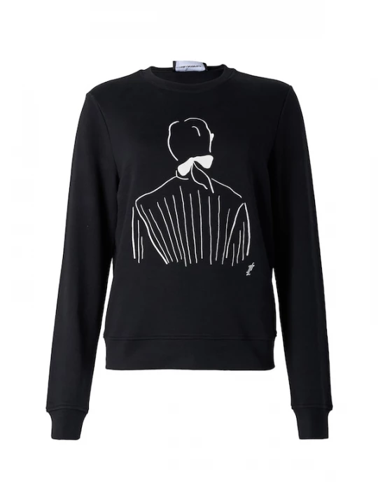 Foto van product Karl Lagerfeld Sweatshirt 'Karl Lagerfeld x Jorge Parra' zwart / wit