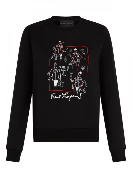 Foto van product Karl Lagerfeld Sweatshirt 'Karl Series' robijnrood / zwart / wit