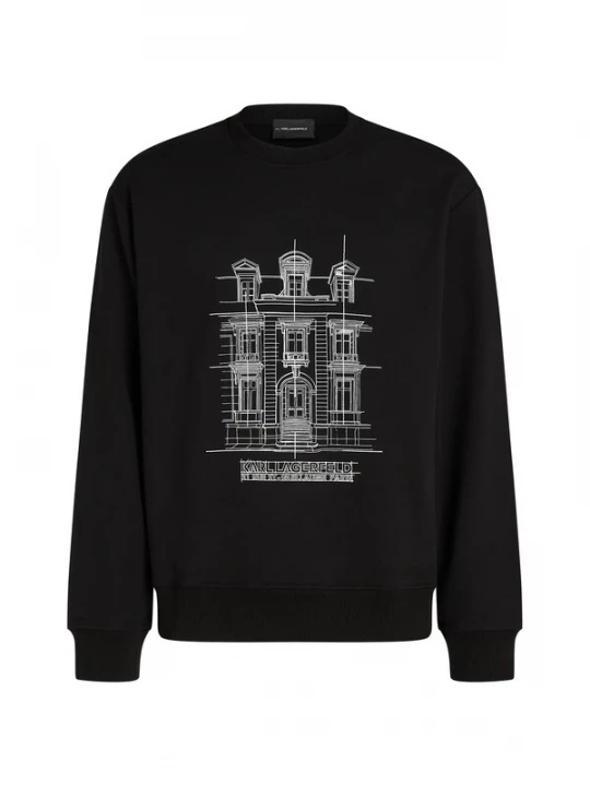 Foto van product Karl Lagerfeld Sweatshirt 'Maison De Karl' zwart / wit