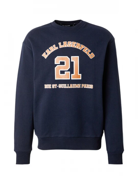 Foto van product Karl Lagerfeld Sweatshirt marine / lichtoranje / wit