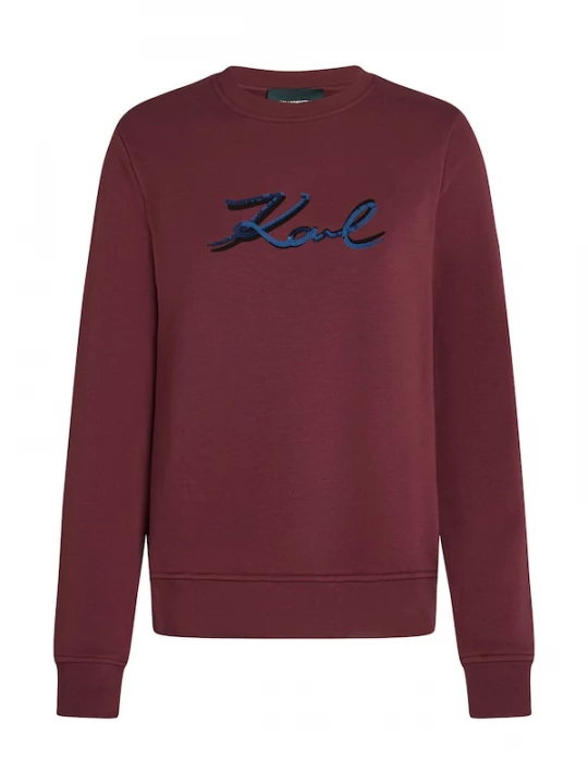 Foto van product Karl Lagerfeld Sweatshirt navy / wijnrood