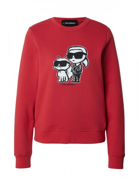 Foto van product Karl Lagerfeld Sweatshirt rood / zwart / wit