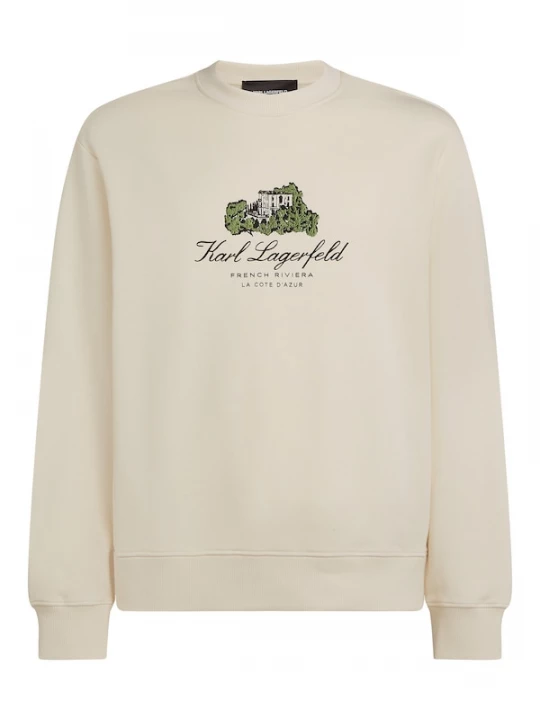 Foto van product Karl Lagerfeld Sweatshirt 'Villa La Vigie' crème / limoen / zwart