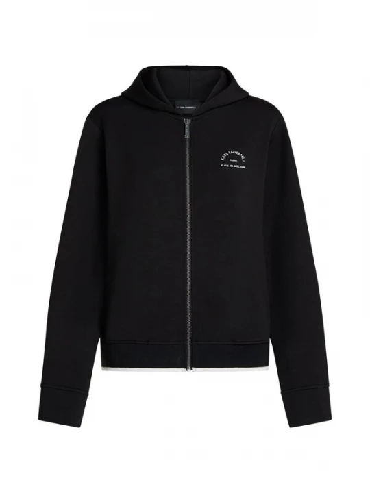 Foto van product Karl Lagerfeld Sweatvest 'Rue St-Guillaume' zwart / wit